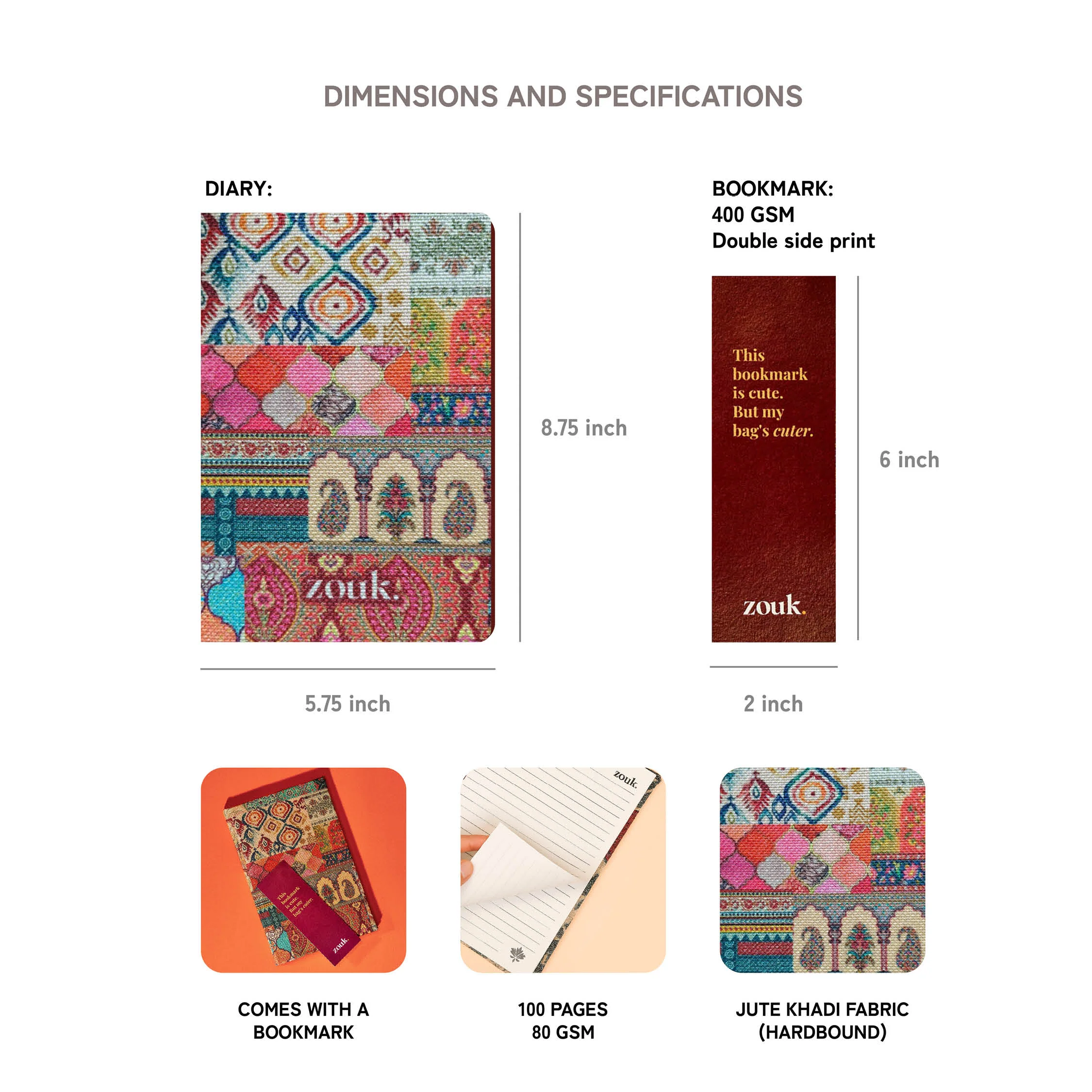 Zouk Diary & Book Mark - Kutch Gamthi - Image 3